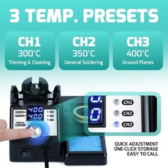 YIHUA 926LED-IV 60W Dual Digital Soldering Station Kit PID-Temperaturregelung