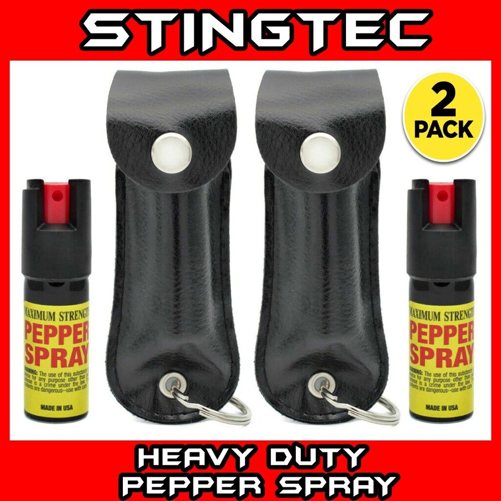 Pink PEPPER SPRAY Maximum Strength + Holster Case Self Defense Security