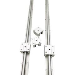 2Pcs SBR12 1500mm Aluminum Cylindrical Guide Linear Slide Rail+4Pcs UU