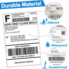 10 Rolls 4×6 Direct Thermal Shipping Labels Zebra 2844 Eltron ZP450 ZP500 ZP505