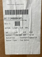 Zhongshan Broad-Ocean YDK-120S83262-01 0313M00060s 1/6HP 810RPM 230V Fan Motor