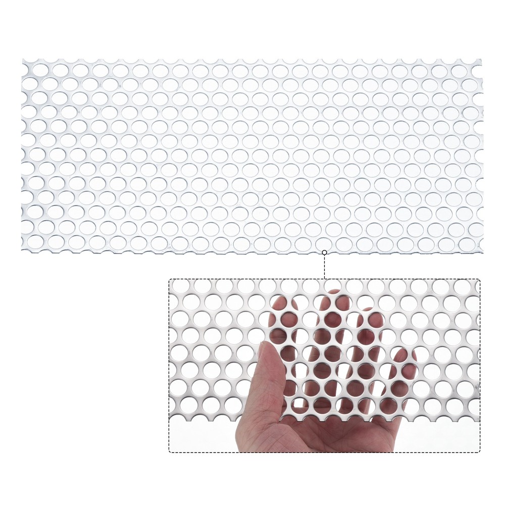 11.8″ x 5.9″ 304 Stainless Steel Perforated Sheet, 0.39″ Hole 19GA Screen Meshes
