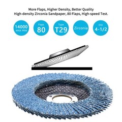 10 PCS Flap Discs 40 Grit 4 1/2â€ X7/8â€ Grinding Wheel Flapper Wheel, T29