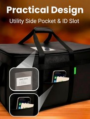 XXXL Insulated Delivery Bag for Pizza & Drinks