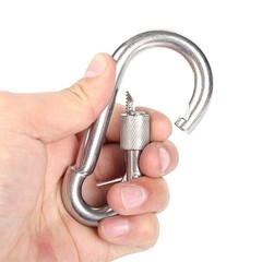 V4A Stainless steel Spring Snap clip Carabiner Clip Duty Key ring eyelet lock