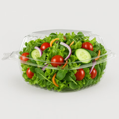 Dart C53PST1 5.3″ ClearSeal Hinged Clamshell Container – 13.8oz – Case of 500