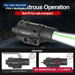 Solofish 1500lm Slidable Pistol Light and Green Beam Combo with Strobe/Momentary
