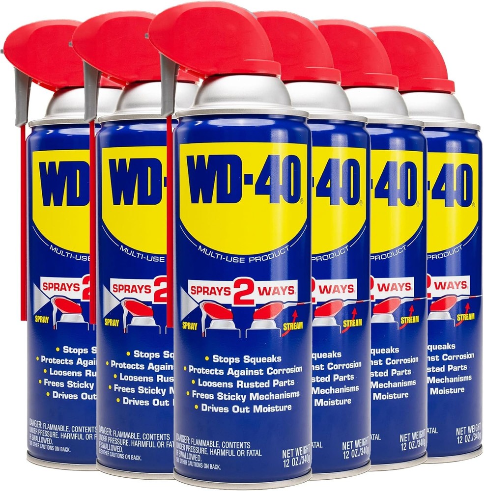 12 OZ [6-Pack] WD-40 Original Formula,Product with Smart Straw Sprays 2 Ways