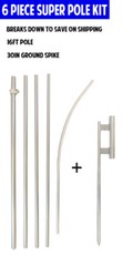16ft Swooper Pole Super Pole Feather Flag Pole Kit with Ground Spike – Pole Kit