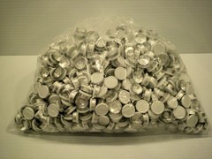 Large 1000 Pc. Lot 20mm Flip Top Cap Aluminum Crimp Seal for Serum Vials White
