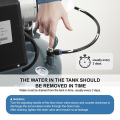 Ultra Quiet 50dB Oil-Free Air Compressor for Dental Use 24L Tank 120V Dual Gauge