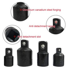 4pc Silver Black Variable Diameter Sleeve Square Sleeve Conversion Flying Head A