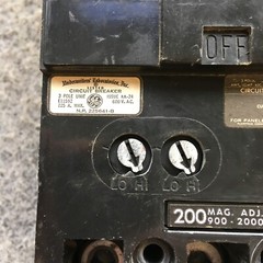 General Electric GE 200 Amp, 3 Pole Circuit Breaker TFJ236200