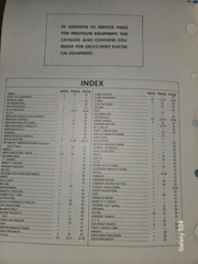 PRESTOLITE AGRICULTURAL EQUIPMENT AND INDUSTRIAL SERVICE PARTS CATALOGS 1968