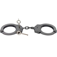Peerless Model 730C Superlite Aluminum Chain-Linked Handcuffs & Keys, Gray