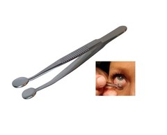 SS Meibomian Gland C Collins expresser Forceps Remove Meibum From Lids Dry Eyes