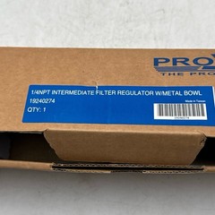 PRO-SOURCE FRL Combination Unit: 1/4 NPT, Intermediate with Pressure Gauge