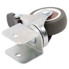 4 Set 2 Inch U-Shaped Bracket Furniture Casters 360-Degree Grey Wheels