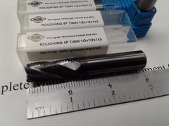5pcs 1/2″x1x3 Solid Carbide Roughing End Mills Tialn Coated,center-cutting
