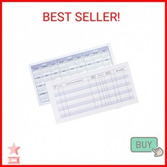 Larger Lines 12 Pack Check Registers for Personal Checkbooks, Blank Checkbook Re