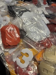 HUGE LOT VINYL & TWILL SPORTS 4″ NUMBERS 4500+ Heat Transfer Press Multi Color