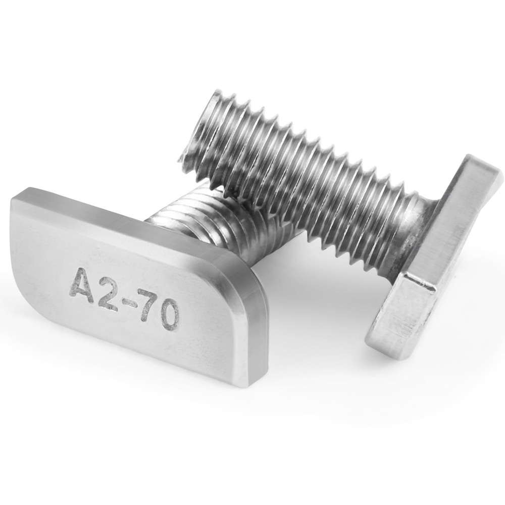 20Pcs M8x20 304 Stainless Steel T-Slot Bolt M8x20mm Bolt T-Shaped Bolt Screw