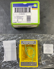 Leviton 453CR-4 YL WG 1G FD BOX 3/4 NPT 4-SCREW MOUNT New in Box