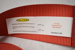 Tie 4 Safe Winch Strap Flat Hook 4″x30′ 5400lb WLL USA Heavy Duty Truck Trailer