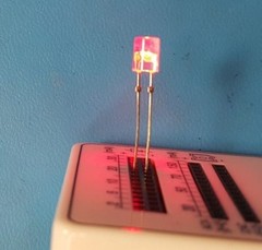 (100 PCS) LED RED Ultra Bright Clear Lens, Flat Top 5mm, Water Clear