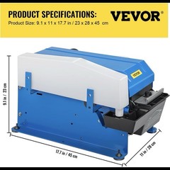 VEVOR Manual Water Activated Tape Dispenser FX-800 Carbon Steel Adjustable