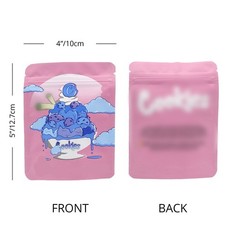 100 PCS Smell Proof Zipper Stand Up Pouches – 3.5g 4 Styles Cute Cartoon Bags