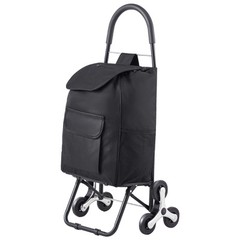 Stair Climbing Cart Foldable Shopping Cart 36L with Storage Bag 6 Wheels