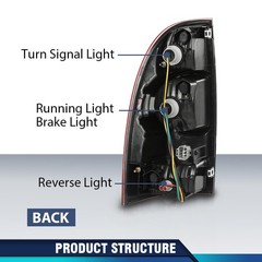 Tail Light Taillight Assembly w/o Bulbs Compatible with Toyota Tacoma