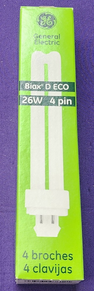 LOT 10 GE 976121 F26DBX/835/ECO4P 26W T4 Double Tube CFL 4pin G24q-3 3500k