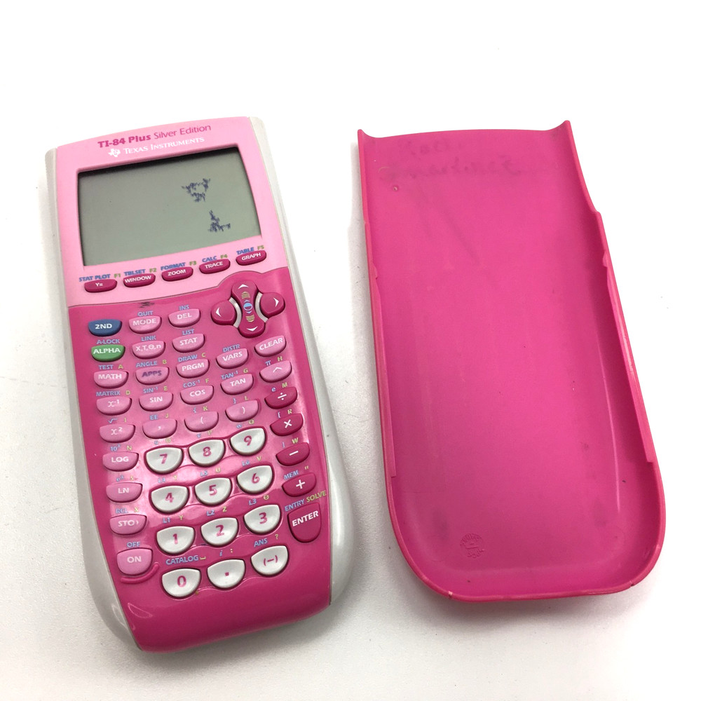 SEE PIXELS Texas Instruments TI-84 Plus Silver Edition Graphing Calculator Pink