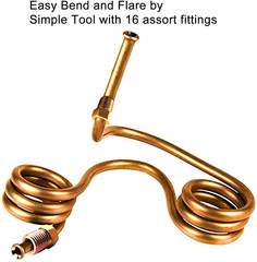 2 Set 3/16″ Brake Line Kit 25 Ft Copper Coated Braking Tubing + 16 Braking Fitti