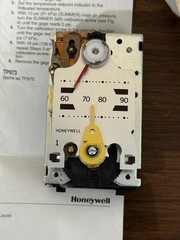 (ONE) 1- Honeywell TP970A 2004 4 Pneumatic Thermostat Direct Acting Analog – NEW