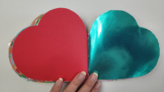 Handmade Junk Journal Heart Shaped Valentine’s – Flamingo