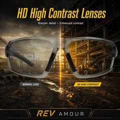 EYEGLAD REV Amour Z87+ Safety Glasses UV400 (Obsidian)