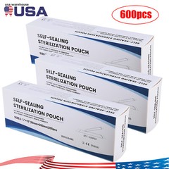 Lots 3.5″ x 10″ Dental Sterilization Pouches Sterilizer Autoclave Bags Tool Nail