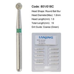 Dental Burs Pear Diamond Bur Egg Football FG Round End Taper Surgical Barrel 330