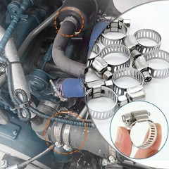 222 PCS Stainless Steel Hose Clamp Kit 1/4″-2-3/4″ Heavy Duty for Plumbing, Auto