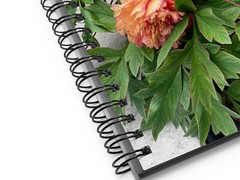 Blank Journal 5.5 × 8.5 Inches, Garden Angel – Peonies, Spiral Bound, 140 Pages