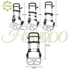 500 LB Aluminum Folding Hand Truck with Telescoping Handle with 8 inch Wheels