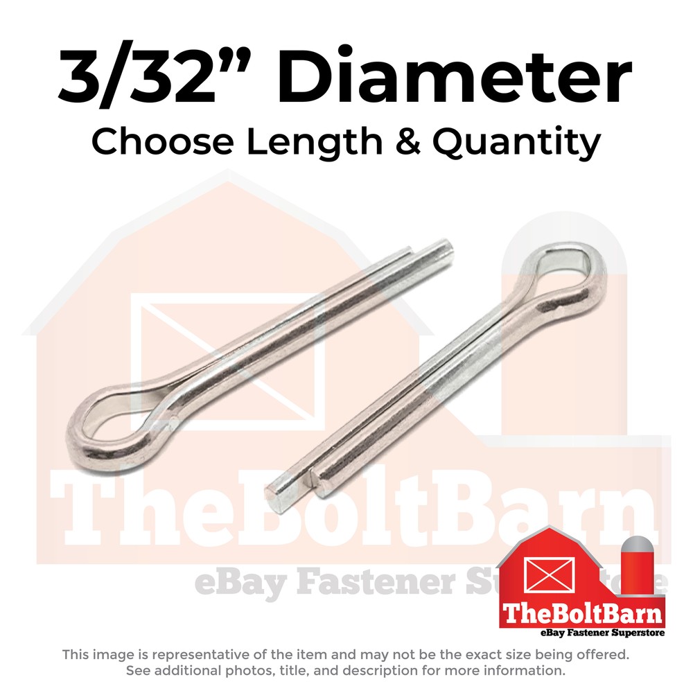3/32″ Stainless Extended Prong Cotter Pin (Choose Length & Qty)