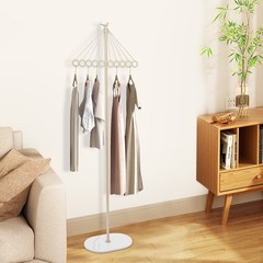 ‎Coat Shelf Metal Clothing Display Rack Entrance Clothing Rack with 10 Hooks