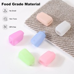 6 Pack Multicolor Toothbrush Covers Caps 1.6 Inch Travel Brush Protectors