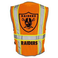 🏈🦺LAS VEGAS RAIDERS WORK SAFETY PPE REFLECTIVE VEST LOGO SIZE M-4XL ORANGE