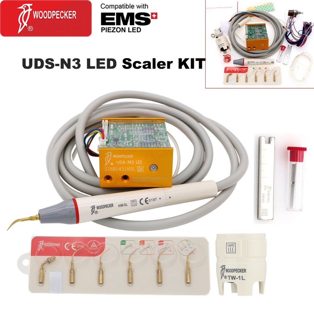 Woodpecker Dental Ultrasonic Scaler UDS-N3 LED Endo HW-5L Scaler Handpiece