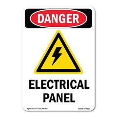 Electrical Panel ANSI Danger Sign Metal Plastic Decal
